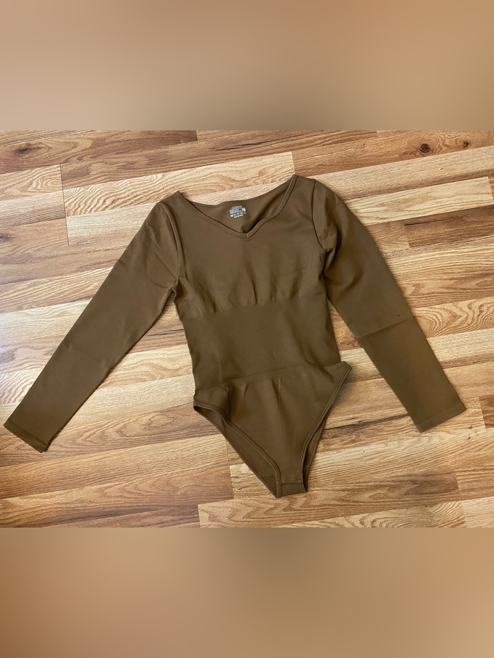 MRIGNT Brown Long Sleeve Bodysuit Size Large MWOT